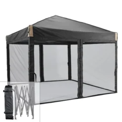 Aoodor 10' X 10' Pop Up Canopy Tent With Removable Mesh Sidewalls, Portable Instant Shade Canopy With Roller Bag -Garden Furniture Discounts GUEST 4ab861e8 950a 4f19 8a99 63c2b7a4ca8c
