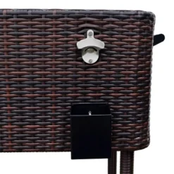 80qt Portable Rolling Patio Cooler Dark Wicker - Permasteel -Garden Furniture Discounts GUEST 4c63cbfa 3ea5 4a13 a50b 21bb19036662