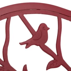 Metal Patio Bench With Steel Frame - Red - Captiva Designs -Garden Furniture Discounts GUEST 4c88db9e 5b87 4520 835c a201eab378b1