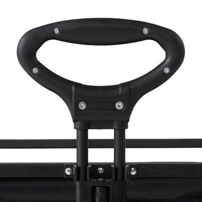 Seina Heavy Duty Steel Collapsible Folding Outdoor Portable Utility Cart Wagon With All Terrain Plastic Wheels And 150 Pound Capacity, Blue/Gray 6 Seina Heavy Duty Steel Collapsible Folding Outdoor Portable Utility Cart Wagon With All Terrain Plastic Wheels And 150 Pound Capacity, Blue/Gray - Image 4