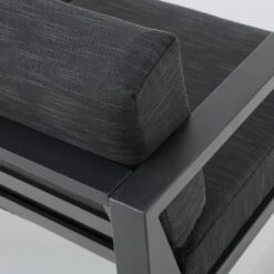 Navan 12pc Aluminum Sectional Sofa Seating Set Black/Dark Gray - Christopher Knight Home -Garden Furniture Discounts GUEST 4e867bc2 874a 4242 ba78 db9e63dcbae1