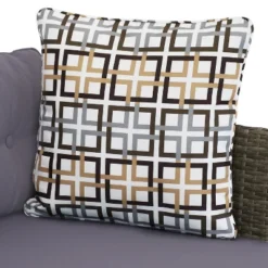 Sunnydaze Decor Sunnydaze Outdoor Longford Patio Sectional Sofa Conversation Set With Cushions And Table - 3pc -Garden Furniture Discounts GUEST 50b99c3b bc77 4161 bd14 f656a49e5490