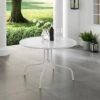 Griffith 40" Outdoor Round Dining Table - White Satin - Crosley -Garden Furniture Discounts GUEST 50c3ae43 2b4b 4226 9c3d 743272baf494