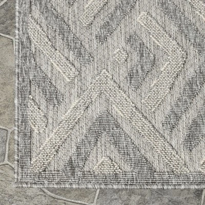 Contemporary Geometric Abstract Indoor Outdoor Area Rug By Blue Nile Mills 4 Contemporary Geometric Abstract Indoor Outdoor Area Rug By Blue Nile Mills - Image 2