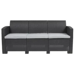 Emma And Oliver Faux Rattan Sofa With All-Weather Cushions -Garden Furniture Discounts GUEST 51249c47 1b3b 4e8b b099 3ab5e78e2261