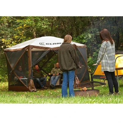 CLAM Quick-Set Escape 11.5' X 11.5' Portable Pop-Up Camping Outdoor Gazebo Screen Tent Canopy Shelter & Carry Bag With 3 Wind & Sun Panels Accessory 6 CLAM Quick-Set Escape 11.5' X 11.5' Portable Pop-Up Camping Outdoor Gazebo Screen Tent Canopy Shelter & Carry Bag With 3 Wind & Sun Panels Accessory - Image 4