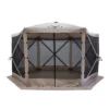 Gazelle Tents G6 8 Person 12' X 12' Pop Up 6 Sided Portable Hub Gazebo Screen Canopy Tent With Large Main Door, Wind Panels, And Screens, Desert Sand -Garden Furniture Discounts GUEST 5306ee6e c94e 44c4 be33 f2db3ead56c5