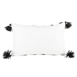 Black Tassels, Tan Striped 14X22 Hand Woven Filled Outdoor Pillow - Foreside Home & Garden -Garden Furniture Discounts GUEST 53198382 9fd7 4087 b155 dde3a0299a12