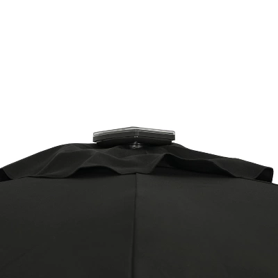 11' X 11' Calypso II Market Patio Umbrella With Solar LED Strip Lights Black - Island Umbrella 11 11' X 11' Calypso II Market Patio Umbrella With Solar LED Strip Lights Black - Island Umbrella - Image 9