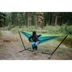 Stansport Newport 2 Person Traveler Backpack Nylon Hammock 108" X 57" Green/Teal -Garden Furniture Discounts GUEST 5504e55d b786 4ea6 9169 1dae4d909044