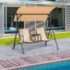 Outsunny 2 Person Covered Porch Swing With Pivot Storage Table, Cup Holder, & Adjustable Overhead Canopy -Garden Furniture Discounts GUEST 5537b478 ebdd 491c a21c ec2ab3702616