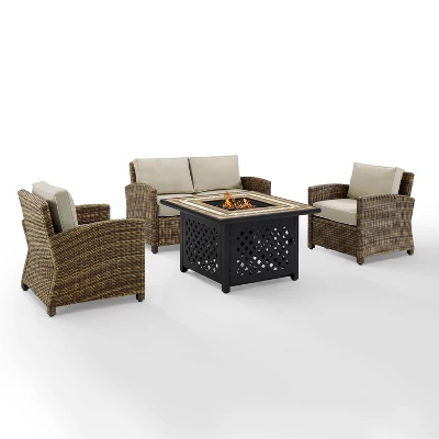 4pc Bradenton Outdoor Steel Fire Pit Set - Crosley 8 4pc Bradenton Outdoor Steel Fire Pit Set - Crosley - Image 6