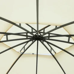 Outsunny 11.5' Steel Outdoor Patio Gazebo Canopy With Double Roof Romantic Round Design & Included Side Curtains -Garden Furniture Discounts GUEST 56f4af68 b7ea 45c5 9371 14734e48e910