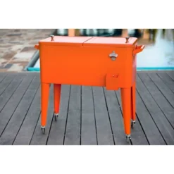 80qt Portable Rolling Patio Cooler - Permasteel -Garden Furniture Discounts GUEST 57347366 0f2e 4dbc 81bd 1eb59a01493d