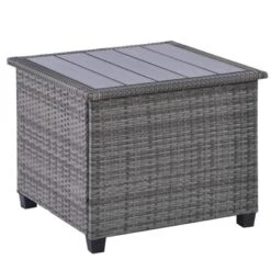 8pc Wicker Patio Conversation Set With Cushions - Beige - GODEER -Garden Furniture Discounts GUEST 58d25393 20b3 4849 a6de 7f13a1c495d5