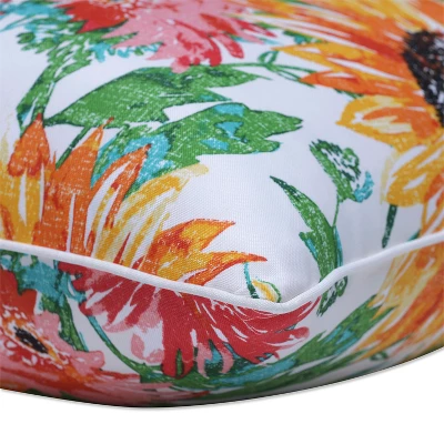 2pc Outdoor/Indoor Rectangular Throw Pillow Set Sunflowers Sunburst Yellow - Pillow Perfect 3 2pc Outdoor/Indoor Rectangular Throw Pillow Set Sunflowers Sunburst Yellow - Pillow Perfect