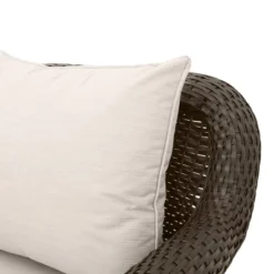 Amaya 5pc Outdoor 4 Wicker Swivel Chair & Fire Pit Set - Dark Brown/Beige/Matte Black - Christopher Knight Home -Garden Furniture Discounts GUEST 5c1020e0 811d 403a a2ef 4d25998b38e8