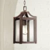 Franklin Iron Works Rockford Rustic Industrial Outdoor Ceiling Light Bronze 17 1/4" Clear Beveled Glass Damp Rated For Post Exterior Light Barn Deck -Garden Furniture Discounts GUEST 5c44f88c 0051 4fb5 b9e6 eded6ba2e965