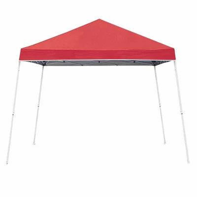 Z-Shade 10 X 10 Foot Angled Leg Outdoor Canopy Tent With A Push Button Locking System And Z-Shade 4 Pack Of Heavy Duty Leg Weight Bags, Red 3 Z-Shade 10 X 10 Foot Angled Leg Outdoor Canopy Tent With A Push Button Locking System And Z-Shade 4 Pack Of Heavy Duty Leg Weight Bags, Red