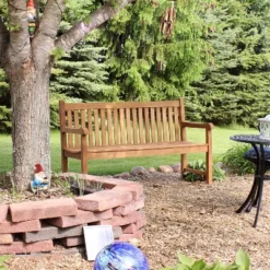 Sunnydaze Decor Sunnydaze Outdoor Solid Teak Wood With Light Stained Finish Patio Garden Bench Seat - 60" - Light Brown -Garden Furniture Discounts GUEST 5cfaf2e1 e585 434d a21f 5e7f679119f9