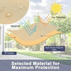 Costway Patio 60''x43'' 2-Seater Bench Loveseat Deep Sofa Cover Waterproof Handle Air Vent -Garden Furniture Discounts GUEST 5e6e38f3 c71e 4d8a b6ad 35f1f8c497c4