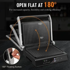 Costway Electric Panini Press Grill 1200W Sandwich Maker With Independent Temperature Control & Removable Drip Tray -Garden Furniture Discounts GUEST 5eb38558 e73d 416a b47f dddc7f1cb80b