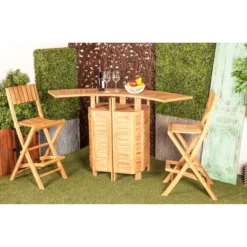 Patio Bar Table Teak - Olivia & May -Garden Furniture Discounts GUEST 5eed3b21 27ae 4348 8e98 7e42885a22fc