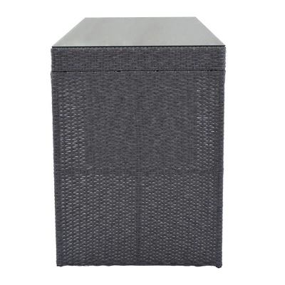 5pc Outdoor Rattan Bar Set With Stools & Cushions- Gray - WELLFOR 16 5pc Outdoor Rattan Bar Set With Stools & Cushions- Gray - WELLFOR - Image 14