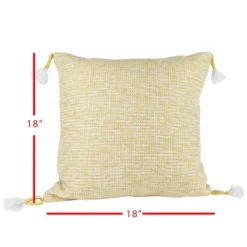 Yellow & White 18X18 Hand Woven Filled Outdoor Pillow - Foreside Home & Garden 9 Yellow & White 18X18 Hand Woven Filled Outdoor Pillow - Foreside Home & Garden -Garden Furniture Discounts GUEST 5feb4049 faca 4aae b923 e7eb1f1964ea