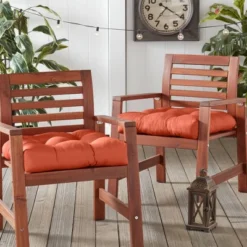 Set Of 2 Outdoor Seat Cushions Rust - Kensington Garden