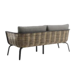 Ashby Loveseat - Gray/Black/Natural - Linon -Garden Furniture Discounts GUEST 603a2c8e c01c 4a0f 8648 1047024f912c