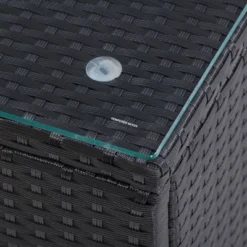 Parksville Patio Bar Set With Cushions - Black/Gray - CorLiving -Garden Furniture Discounts GUEST 604ca3fb 1196 4bff 993d 21561866e3b6