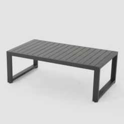 Navan 6pc Aluminum Sofa Set - Black/Dark Gray - Christopher Knight Home -Garden Furniture Discounts GUEST 616375d4 65d1 4f28 a238 7fd89d9ca0b1