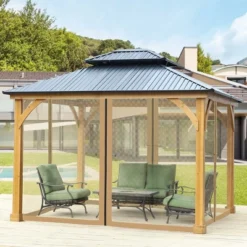 Aoodor Gazebo Netting Screen Replacement Universal 4-Panel Sidewalls 10' X 13' (Only Netting) -Garden Furniture Discounts GUEST 6190eb43 abdd 4372 9925 13b817bc7200 1