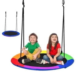 Costway 40'' Flying Saucer Tree Swing For Kids Round Tree Swing For Outdoor -Garden Furniture Discounts GUEST 620f890b 0e4a 4810 8f94 a12b582ec3d7