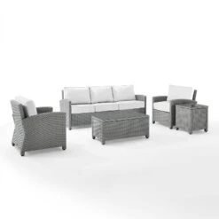 Bradenton 5pc Outdoor Wicker Sofa Set - Crosley -Garden Furniture Discounts GUEST 6347eada 1eb3 465f 838b 5d9f2fb757d8