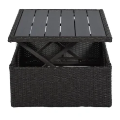 4pc Outdoor Wicker Rectangle Daybed With Canopy & Cushions - Beige - GODEER -Garden Furniture Discounts GUEST 63a5e210 8a82 4515 92ed 04a43b485285