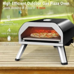 Costway Outdoor Gas Pizza Oven Portable Propane Pizza Stove With Oven Cover Pizza Stone -Garden Furniture Discounts GUEST 63bf9501 34aa 4126 91db e687c5126d74