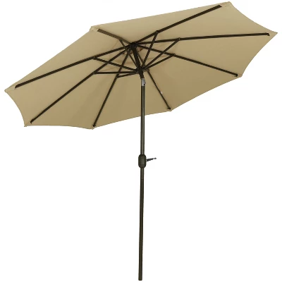 Sunnydaze Decor Sunnydaze Outdoor Aluminum Solution-Dyed Sunbrella Patio Umbrella With Auto Tilt And Crank - 9' 10 Sunnydaze Decor Sunnydaze Outdoor Aluminum Solution-Dyed Sunbrella Patio Umbrella With Auto Tilt And Crank - 9' - Image 8