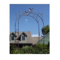 Achla Designs 113" Elegant Handcrafted Tuileries Iron Garden Arbor Graphite Powder Coated Finish 8 Achla Designs 113" Elegant Handcrafted Tuileries Iron Garden Arbor Graphite Powder Coated Finish -Garden Furniture Discounts GUEST 6573b5c3 d972 446e ac49 4a32a902f210