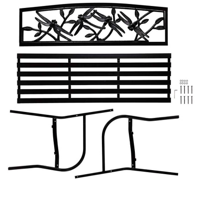 Plow & Hearth Metal Blooming Garden Bench 6 Plow & Hearth Metal Blooming Garden Bench - Image 4