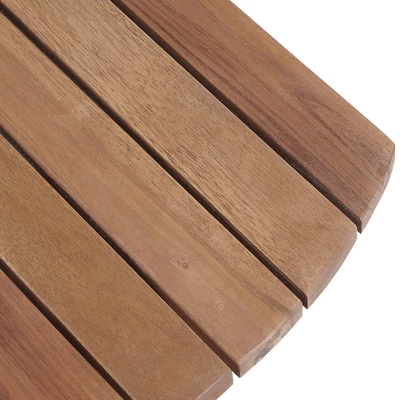 Teal Island Designs Monterey 20" Wide Natural Wood Outdoor Side Table For Garden Yard Patio Deck Balcony Shed Front Porch 4 Teal Island Designs Monterey 20" Wide Natural Wood Outdoor Side Table For Garden Yard Patio Deck Balcony Shed Front Porch - Image 2