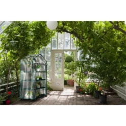 Nature Spring Greenhouse With 4 Shelves, PVC Cover, And Removable Locking Wheels - 19.3" X 63.3" 12 Nature Spring Greenhouse With 4 Shelves, PVC Cover, And Removable Locking Wheels - 19.3" X 63.3" -Garden Furniture Discounts GUEST 69c7ae9b 90b2 4756 bc9f f8810d152340
