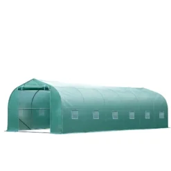Outsunny 26' X 10' X 7' Walk-In Greenhouse Tunnel, Large Gardening Plant Hot House With 12 Windows And Zipper Doors For Backyard -Garden Furniture Discounts GUEST 6a87d71f c130 4164 af30 00c9df6a6bc0