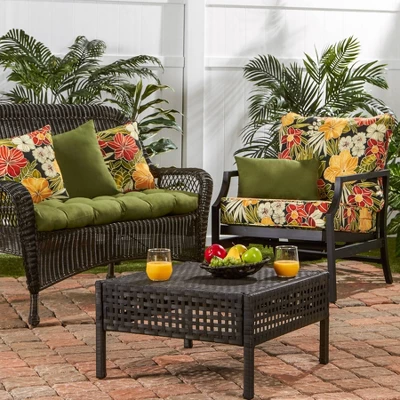 Set Of 2 Aloha Black Floral Outdoor Square Throw Pillows - Kensington Garden 5 Set Of 2 Aloha Black Floral Outdoor Square Throw Pillows - Kensington Garden - Image 3
