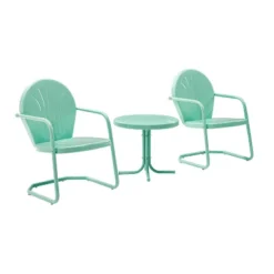 Griffith 3pc Outdoor Conversation Set - Aqua - Crosley -Garden Furniture Discounts GUEST 6e4358a3 359d 4670 8909 daabe6d69bf4