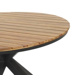 Soto Round Outdoor Acacia Wood Dining Table Teak/Black - Christopher Knight Home -Garden Furniture Discounts GUEST 6e99ff0d 92fb 442a ba1e d61a5587fdf2
