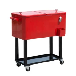 Outsunny 80 QT Rolling Cooling Bins Ice Chest On Wheels Outdoor Stand Up Drink Cooler Cart For Party 18 Outsunny 80 QT Rolling Cooling Bins Ice Chest On Wheels Outdoor Stand Up Drink Cooler Cart For Party -Garden Furniture Discounts GUEST 6fa8e99b 4369 4219 accc 565313b0e2ea