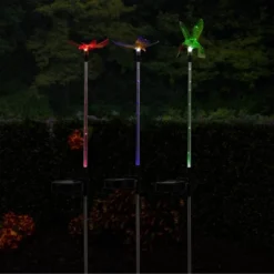 3pc Butterfly, Hummingbird, And Dragonfly Solar Fiber LED Pathway Garden Stakes - Alpine Corporation -Garden Furniture Discounts GUEST 72eb5f48 db14 40f1 a937 e82ed4a99db6