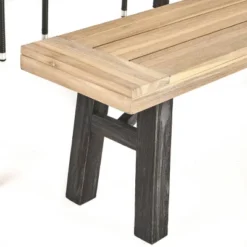 Hensley 6pc Acacia & Wicker Dining Set - Gray/Brown - Christopher Knight Home -Garden Furniture Discounts GUEST 73a67cff 589a 43bd 8e14 98344c41ee47